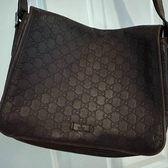 Guccissima Messenger Leather Shoulder Bag - Picture 1 of 10